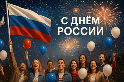 Красивые открытки с Днем России 2025