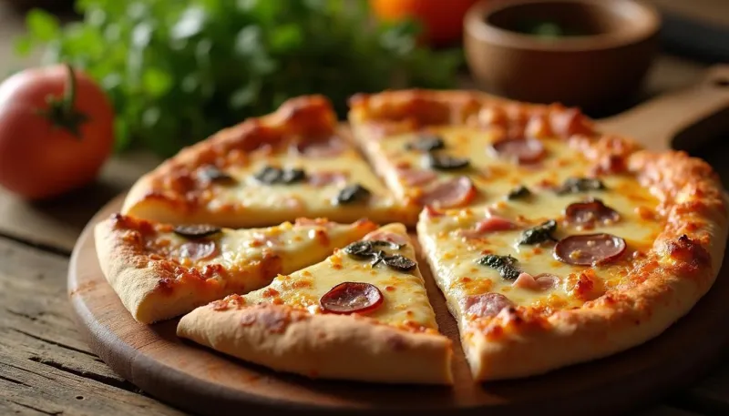 Ленивая пицца на кефире в духовке