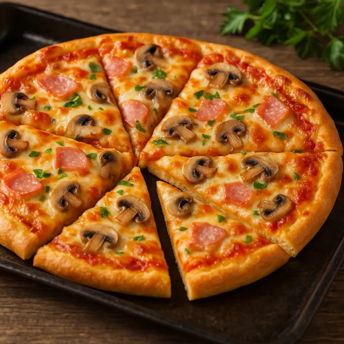 Ленивая пицца на кефире в духовке