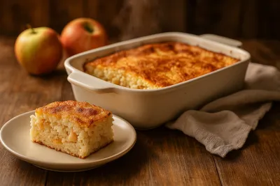 яблочно-творожная запеканка с рисом
