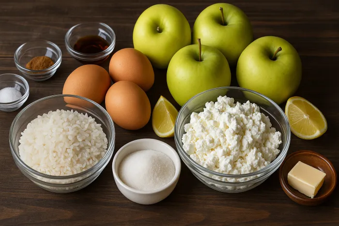 яблочно-творожная запеканка с рисом