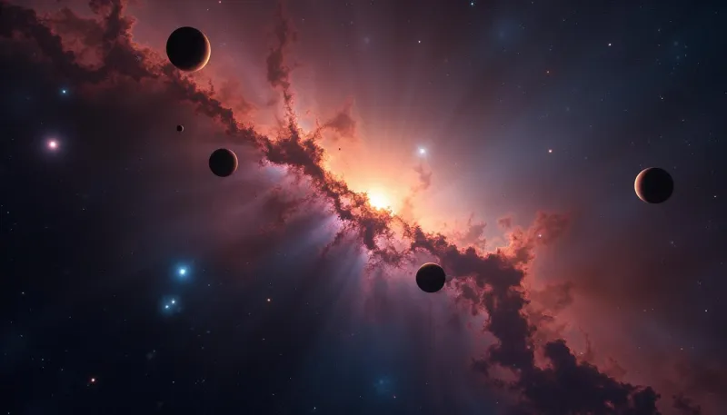 A vibrant space sky photo taken by the Hubble Space Telescope, showcasing the Carina Nebula, planets, illuminated by newborn stars, captured in stunning detail.