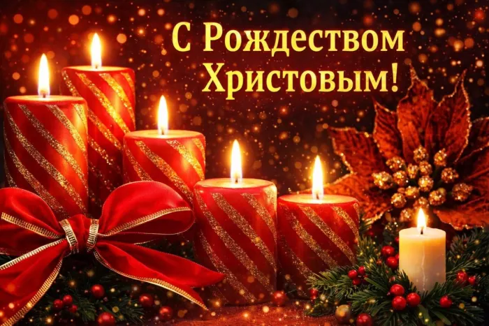 Картинки и открытки. С Рождеством Христовым 2026: красивые картинки и открытки изображение №2