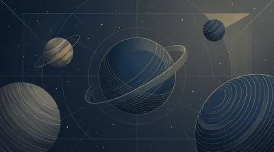 Символическое изображение знаков зодиака в круге на фоне звездного неба для гороскопа на январь 2026