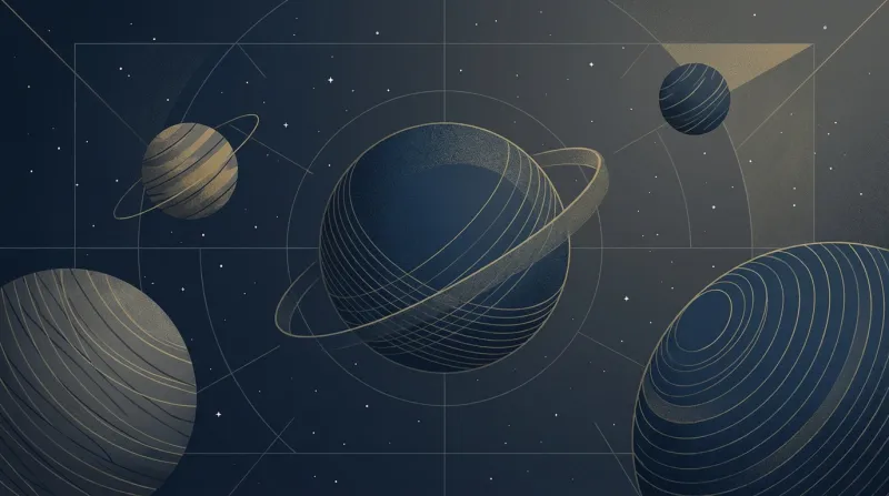 Символическое изображение знаков зодиака в круге на фоне звездного неба для гороскопа на январь 2026